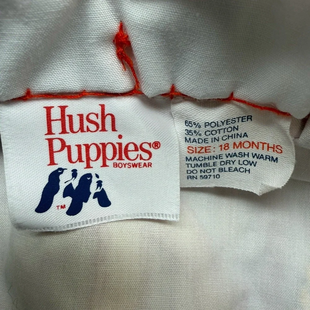 Vintage Hush Puppies‎ Childrenswear 18 Months Nautical Sailor Bubble Jacket Red